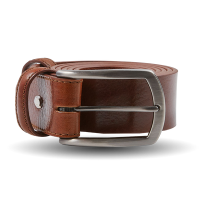 Elliot Rhodes Brown Unlined Smooth Leather 40mm Belt Feature
