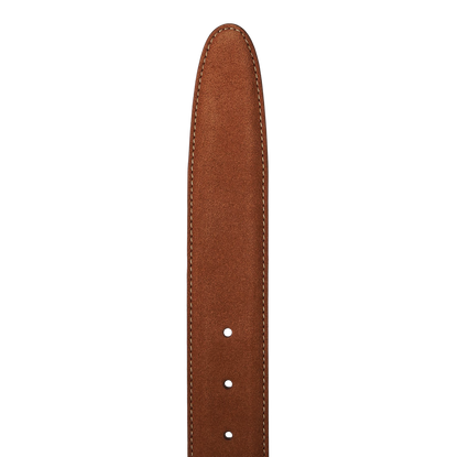 Elliot Rhodes Tan Suede Leather 40mm Belt Edge
