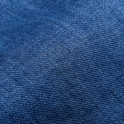 Eton Blue Linen Twill Overshirt Fabric