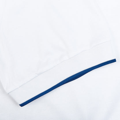 Eton White Filo di Scozia Cotton Polo Shirt Cuff