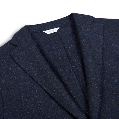 Navy Donegal Virgin Wool Quarter Lined K Jacket Suit