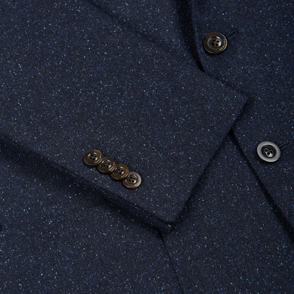 Navy Donegal Virgin Wool Quarter Lined K Jacket Suit