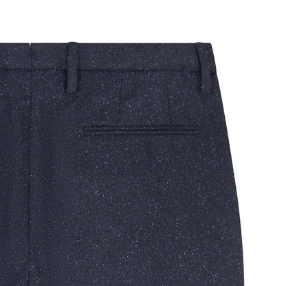 Navy Donegal Virgin Wool Quarter Lined K Jacket Suit