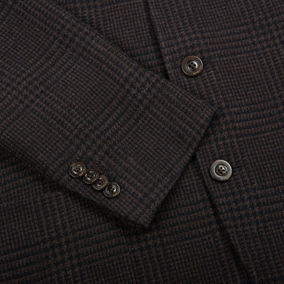 Brown/Black Wool Cashmere Glen Check K Jacket