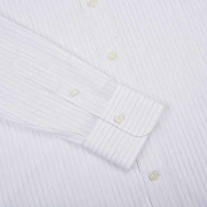 Pink Wide Stripe Single Cuff Shirt