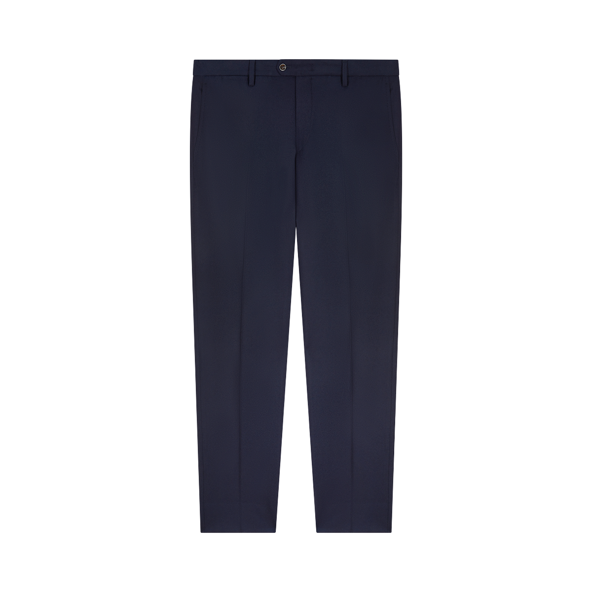 Navy Blue Loro Piana Wool Flannel Elasticated Waist Trousers
