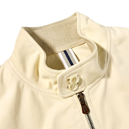 Fedeli Chamois Goatskin Leather Suede Gilet Collar