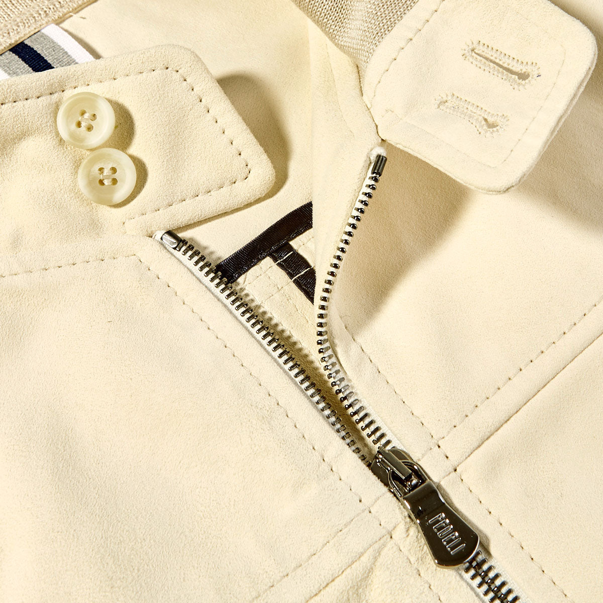 Fedeli Chamois Goatskin Leather Suede Gilet Open