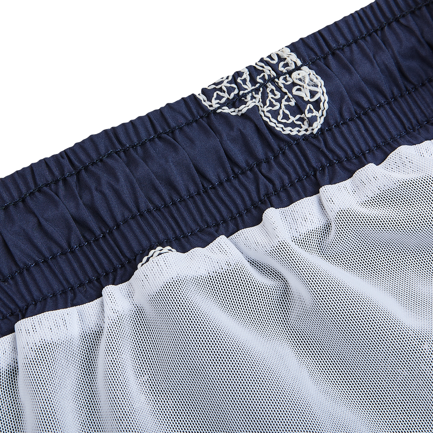 Fedeli Navy Embroidered Whales Swimwear Inside
