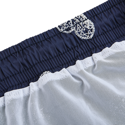 Fedeli Navy Embroidered Whales Swimwear Inside