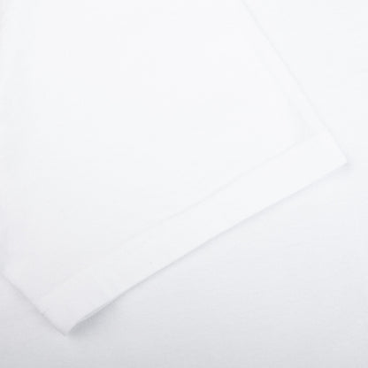 Fedeli Washed White Organic Cotton Jersey T-Shirt Cuff