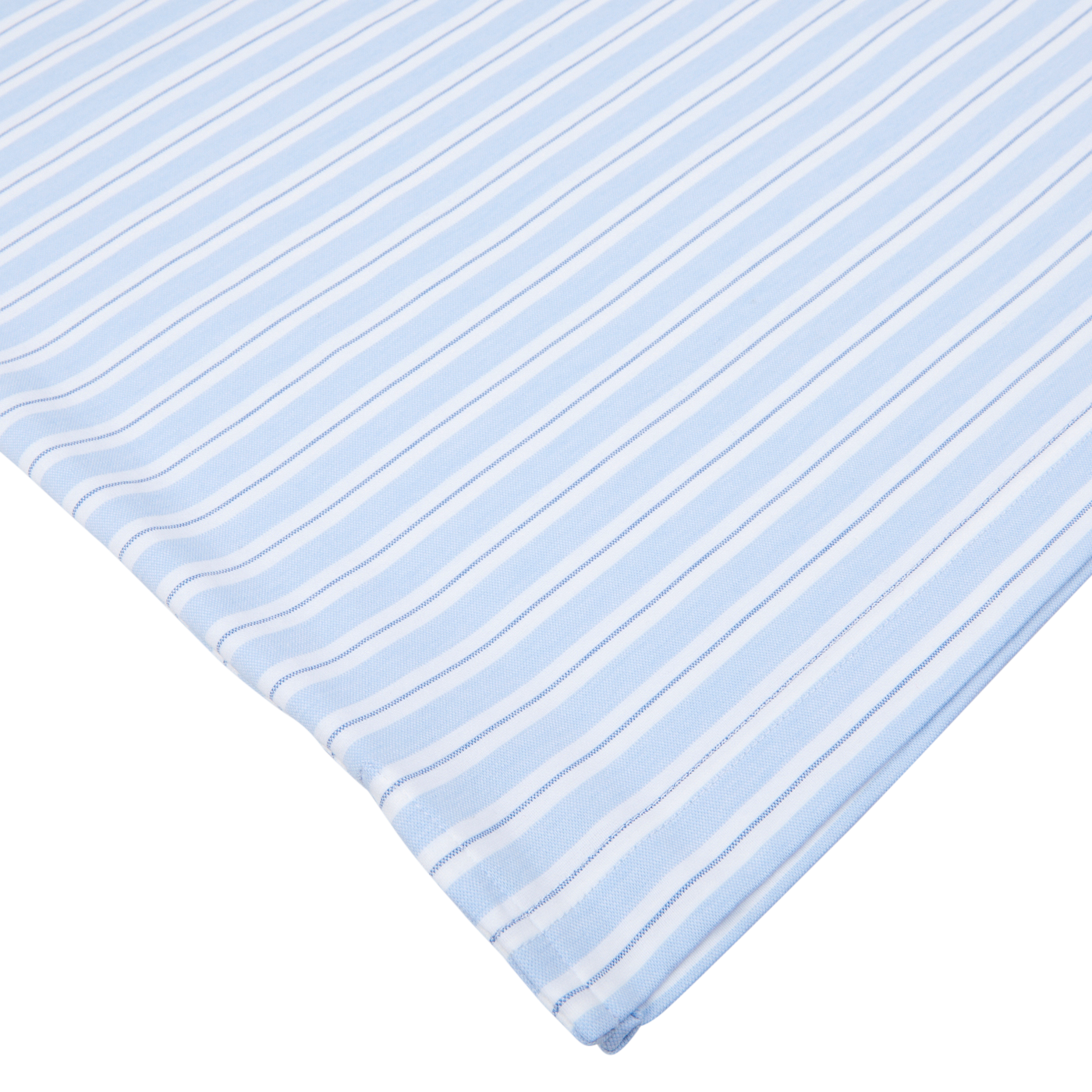 Blue multi striped cotton jersey polo shirt by Fedeli on a light background.
