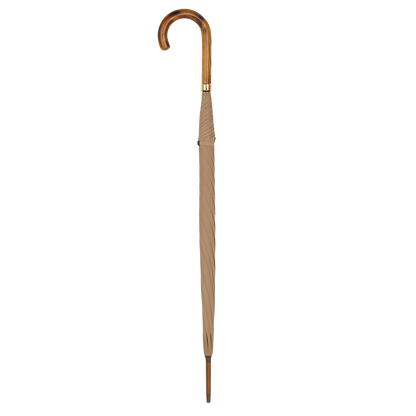 Fox Umbrellas Beige Hardwood Handle Umbrella Fold