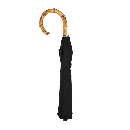 Fox Umbrellas Black Telescopic Whangee Handle Umbrella Full1.
