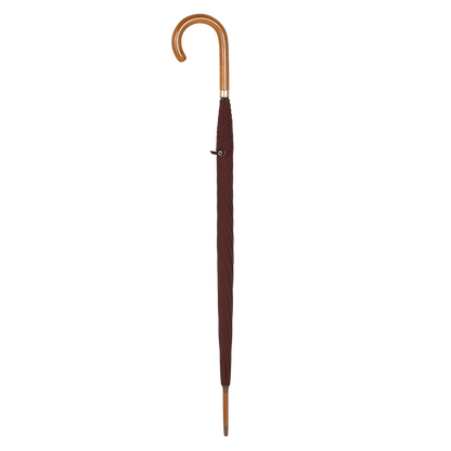 Fox Umbrellas Bordeaux Polished Maple Handle Umbrella Fold