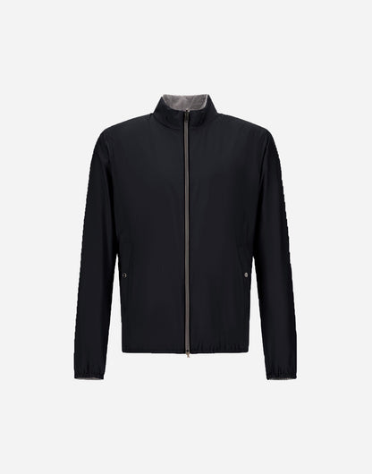 Navy/Grey Nylon Viscose Reversible Millionaire Jacket