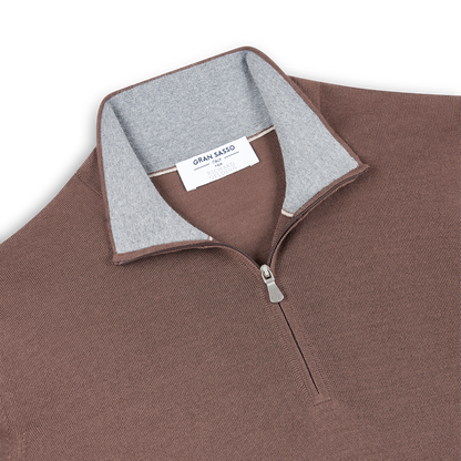 Brown Super Tasmania Wool 1/4 Zip