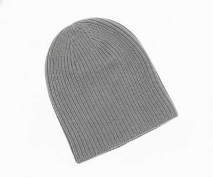 Grey Cashmere Beanie