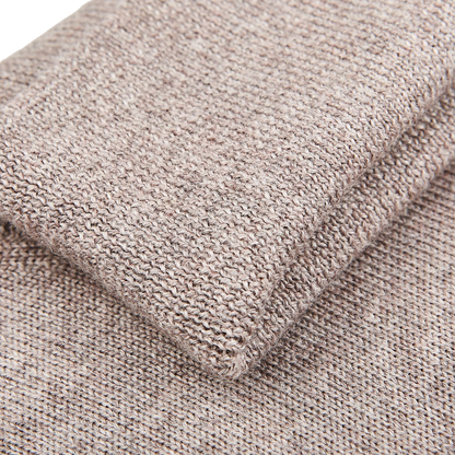 Gran Sasso Beige Extra Fine Merino Roll Neck Brim