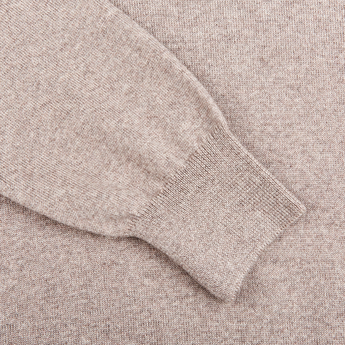 Gran Sasso Beige Extra Fine Merino Roll Neck Cuff