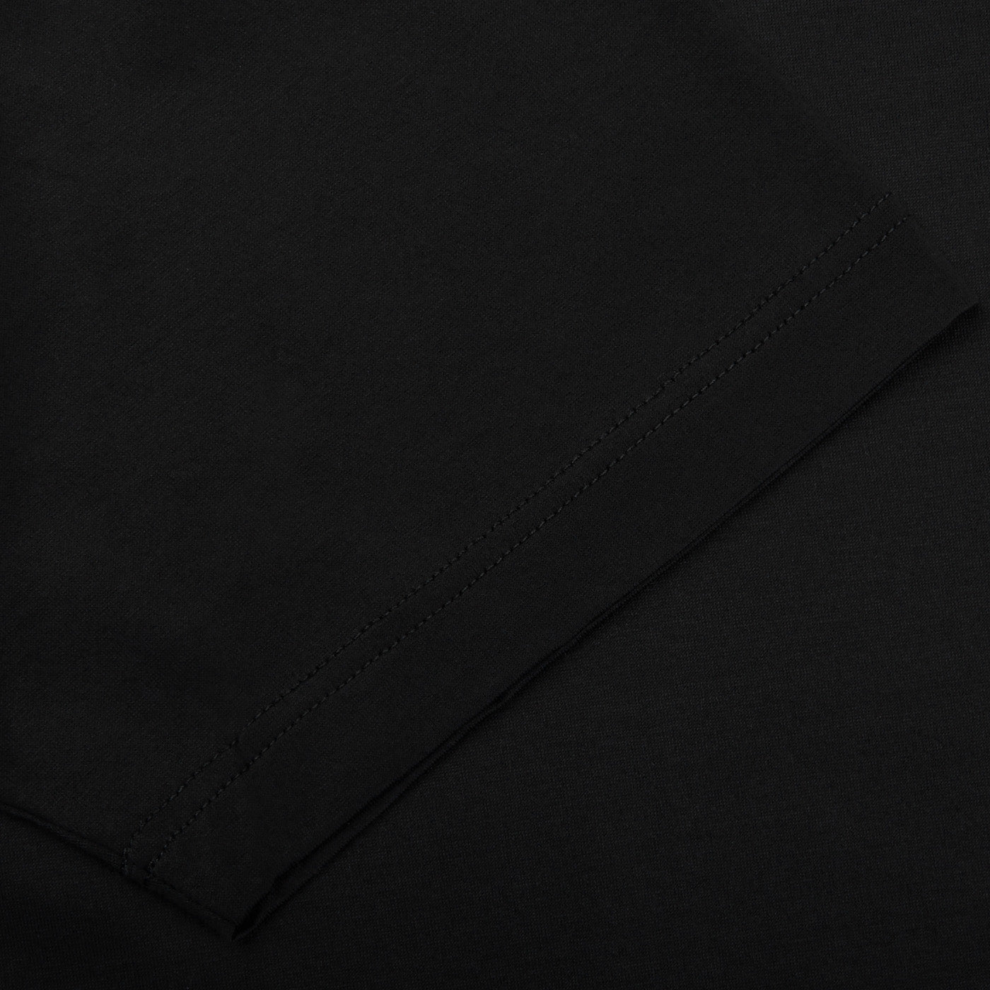 Gran Sasso Black Cotton Filo Scozia Polo Shirt Cuff
