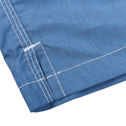 Gran Sasso Blue Melange Recycled Microfiber Swimshorts Edge