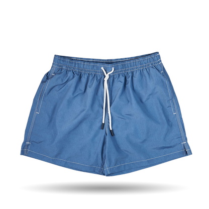 Gran Sasso Blue Melange Recycled Microfiber Swimshorts Front