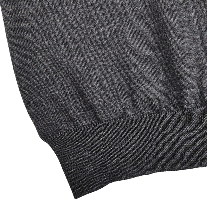 Gran Sasso Grey Extra Fine Merino Roll Neck Edge