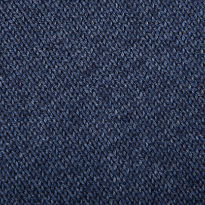 Gran Sasso Indigo Blue Vintage Wool Crewneck Sweater Fabric
