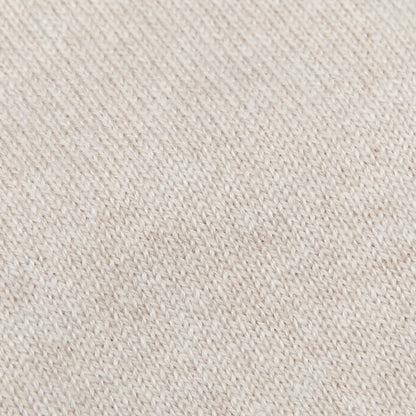 Gran Sasso Light Beige Cashmere 1:4 Zip Sweater Fabric