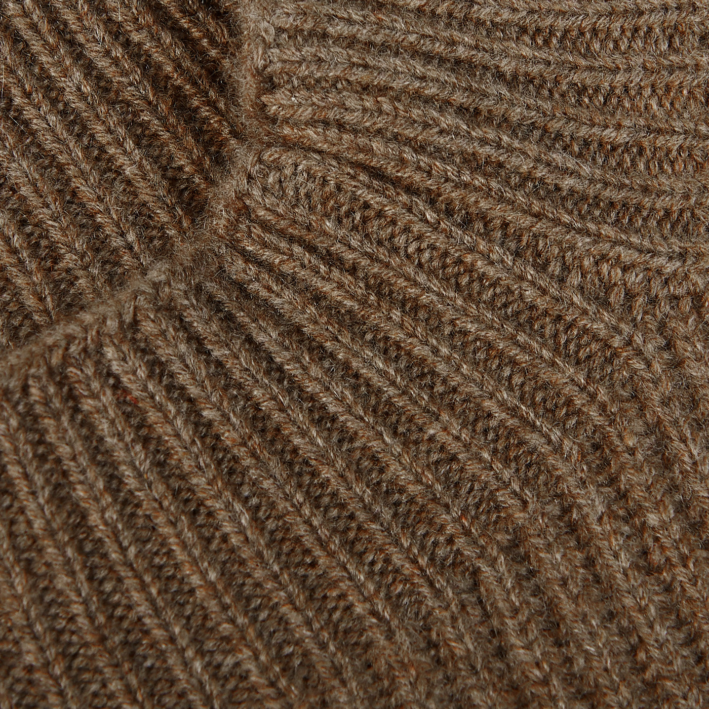 Gran Sasso Light Brown Cashmere Mock Neck Sweater Brim