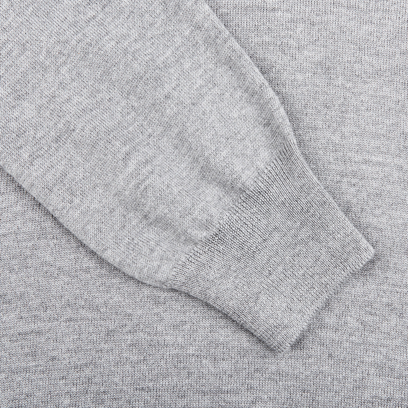 Gran Sasso Light Grey Extra Fine Merino Roll Neck Cuff
