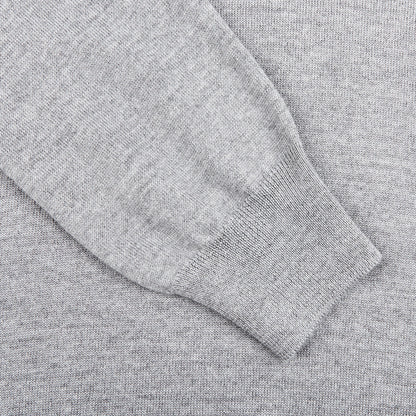 Gran Sasso Light Grey Extra Fine Merino Roll Neck Cuff