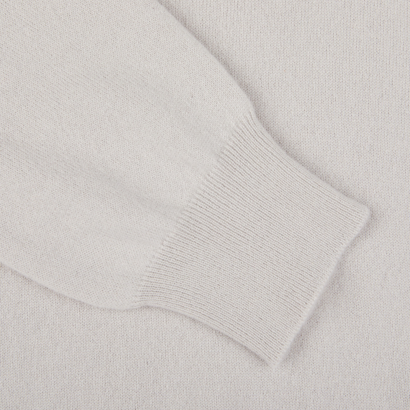 Gran Sasso Light Taupe Cashmere 1:4 Zip Sweater Cuff