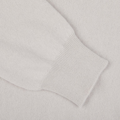 Gran Sasso Light Taupe Cashmere 1:4 Zip Sweater Cuff