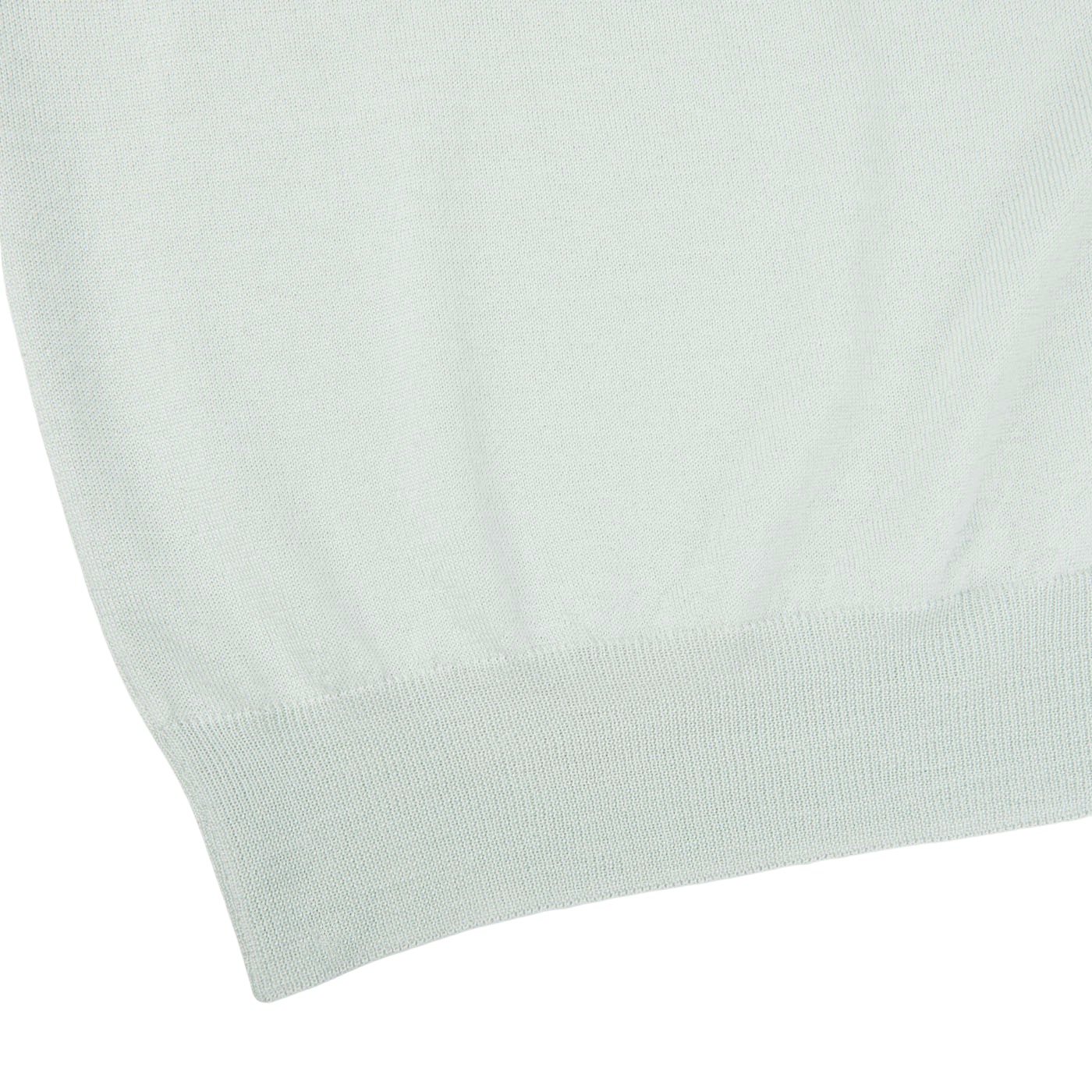 Gran Sasso Mint Wool Silk Crew Neck Sweater Edge