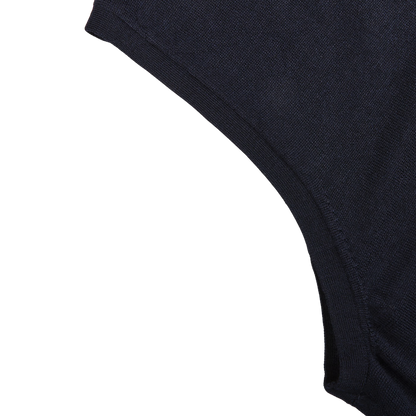 Gran Sasso Navy Extra Fine Merino Wool Vest Cuff
