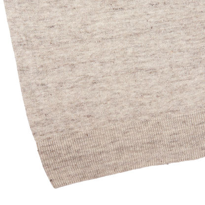 Gran Sasso Oatmeal Beige Melange Linen T-shirt Edge