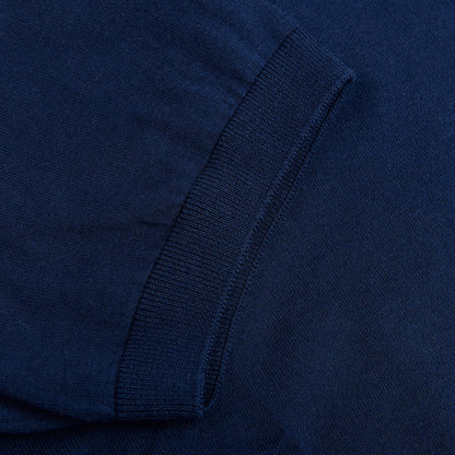 Gran Sasso Royal Blue Fresh Cotton Polo Shirt Cuff