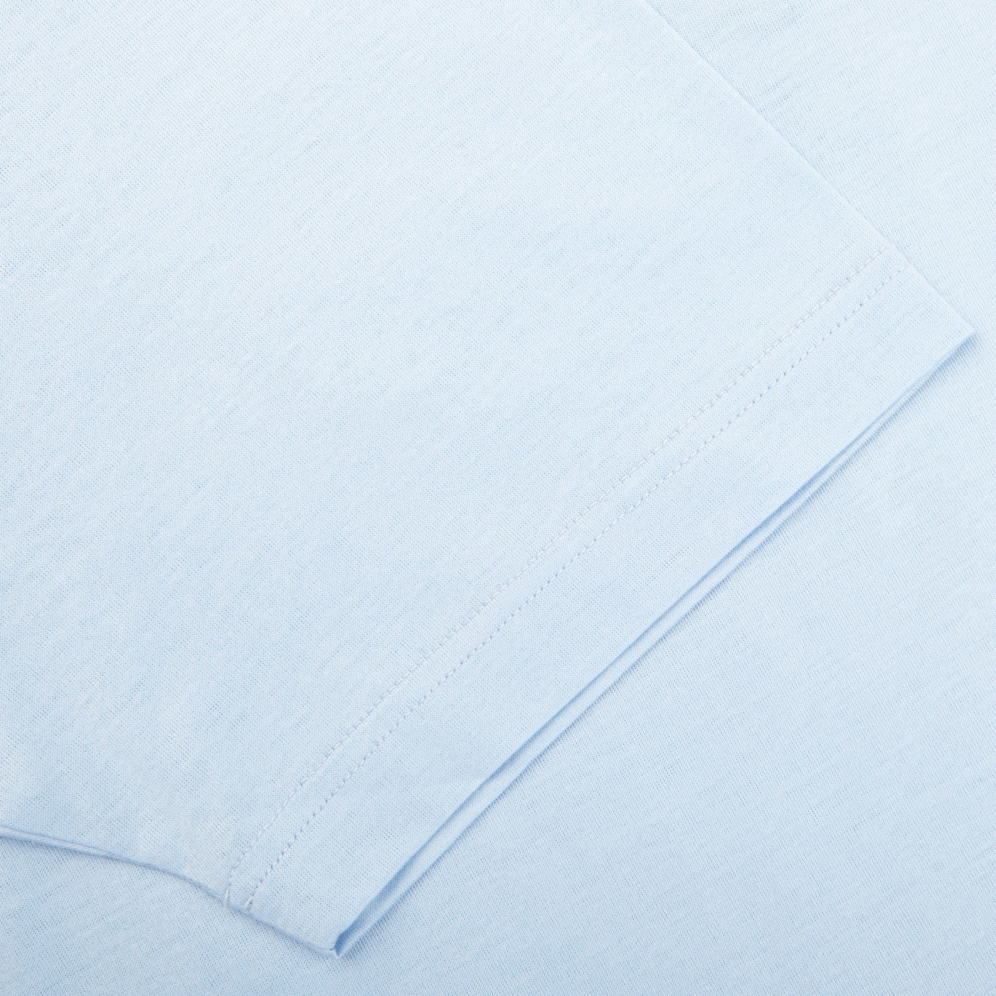 Gran Sasso Sky Blue Cotton Filo Scozia Polo Shirt Cuff
