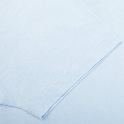 Gran Sasso Sky Blue Cotton Filo Scozia Polo Shirt Cuff
