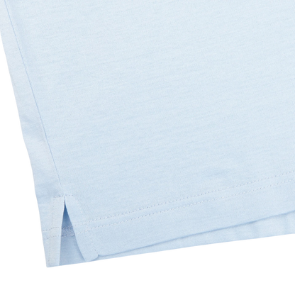 Gran Sasso Sky Blue Cotton Filo Scozia Polo Shirt Edge