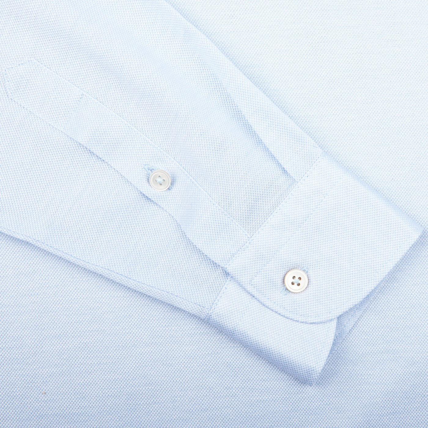 Gran Sasso Sky Blue Cotton Filo Scozia Popover Shirt CuffGran Sasso Sky Blue Cotton Filo Scozia Popover Shirt Cuff