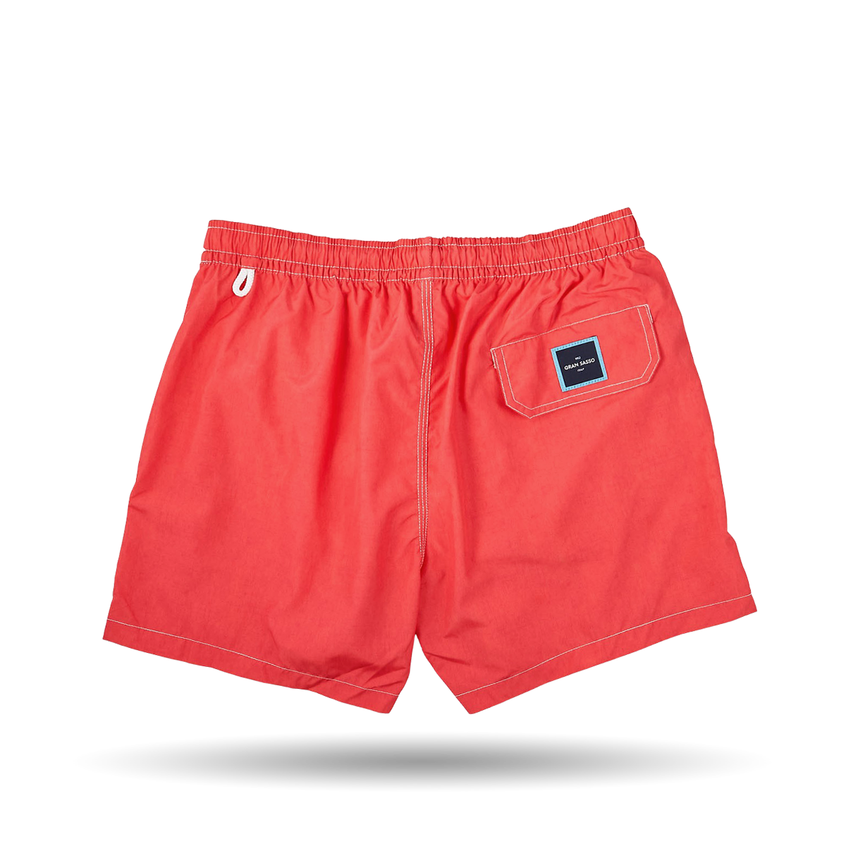 Gran Sasso Solid Red Recycled Microfiber Swimshorts Back