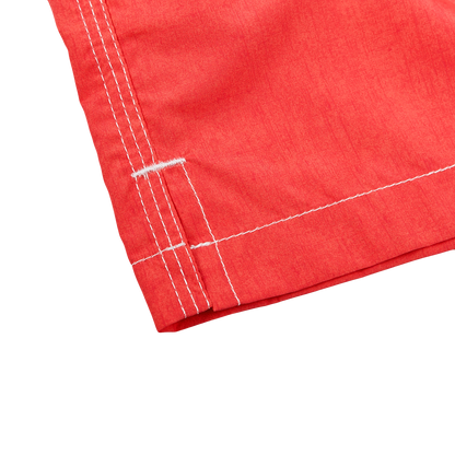 Gran Sasso Solid Red Recycled Microfiber Swimshorts Edge