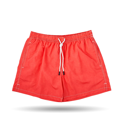 Gran Sasso Solid Red Recycled Microfiber Swimshorts Feature