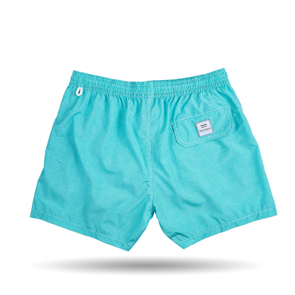 Gran Sasso Turquoise Printed Recycled Microfiber Swimshorts Back