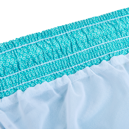 Gran Sasso Turquoise Printed Recycled Microfiber Swimshorts Inside