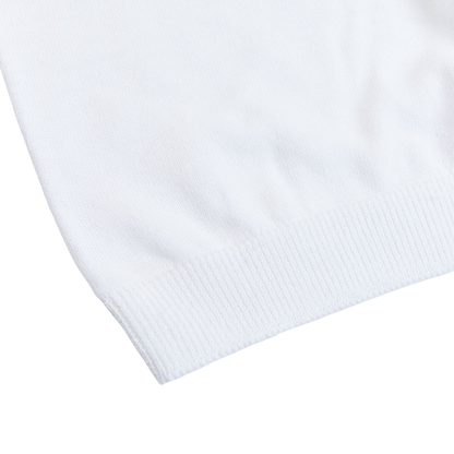 Gran Sasso White Organic Cotton T-Shirt Edge