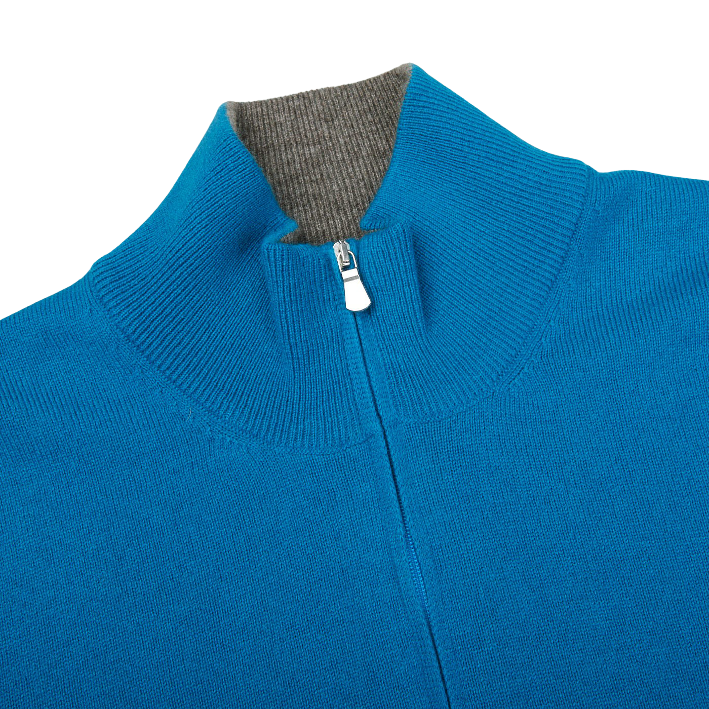 A sustainable Gran Sasso Hot Blue Cashmere 1/4 Zip Sweater.